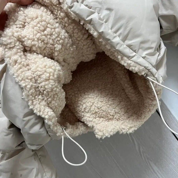 [BUNJANG] Cropped Padded Jacket / 털빵빵 크롭 패딩