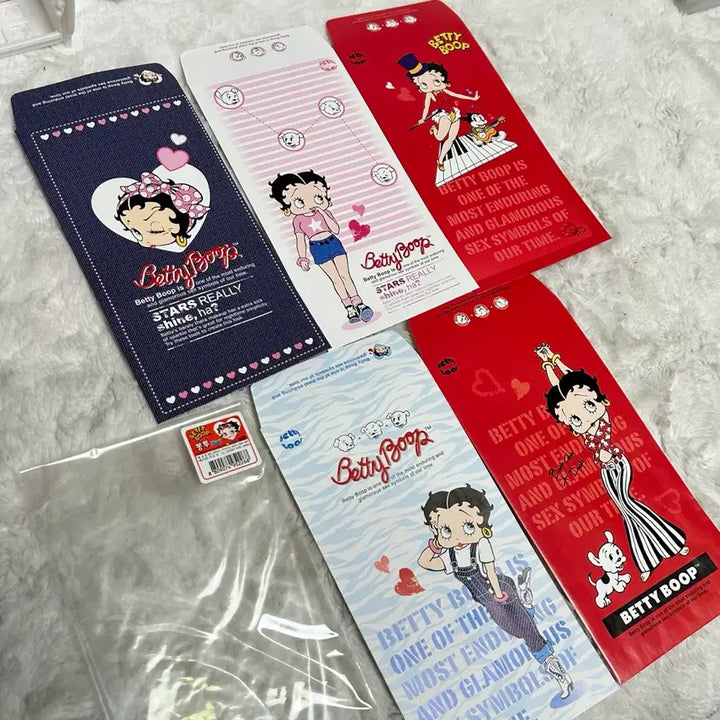 [BUNJANG] Betty Boop Stationery Set / 고전문구 베티붑 엽서 편지지 카드 봉투 세트
