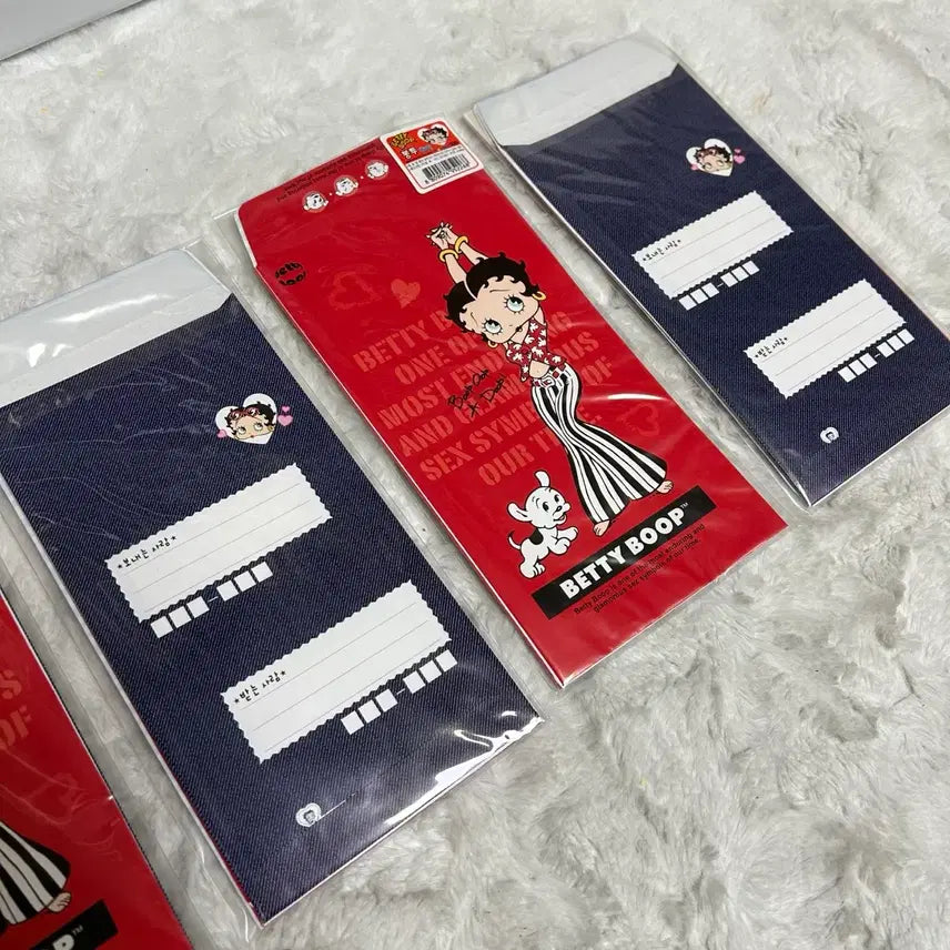 [BUNJANG] Betty Boop Stationery Set / 고전문구 베티붑 엽서 편지지 카드 봉투 세트