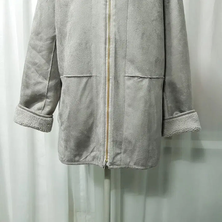 [BUNJANG] Vintage Reversible Half Mustang Jacket / 빈티지 브이넥 양털 양면 리버시블 하프 무스탕 집업 자켓 여M C1151