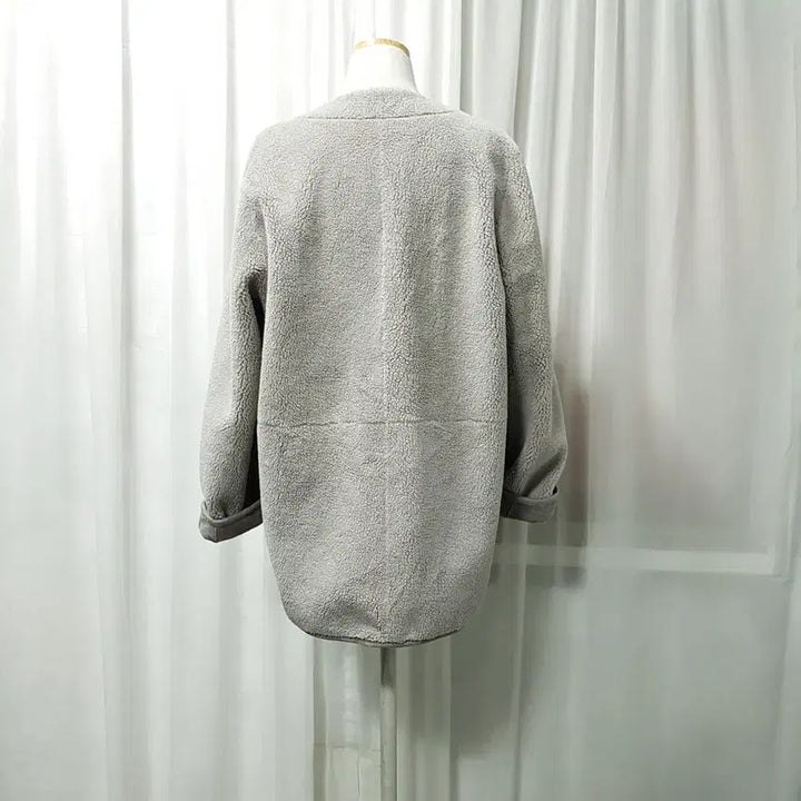 [BUNJANG] Vintage Reversible Half Mustang Jacket / 빈티지 브이넥 양털 양면 리버시블 하프 무스탕 집업 자켓 여M C1151