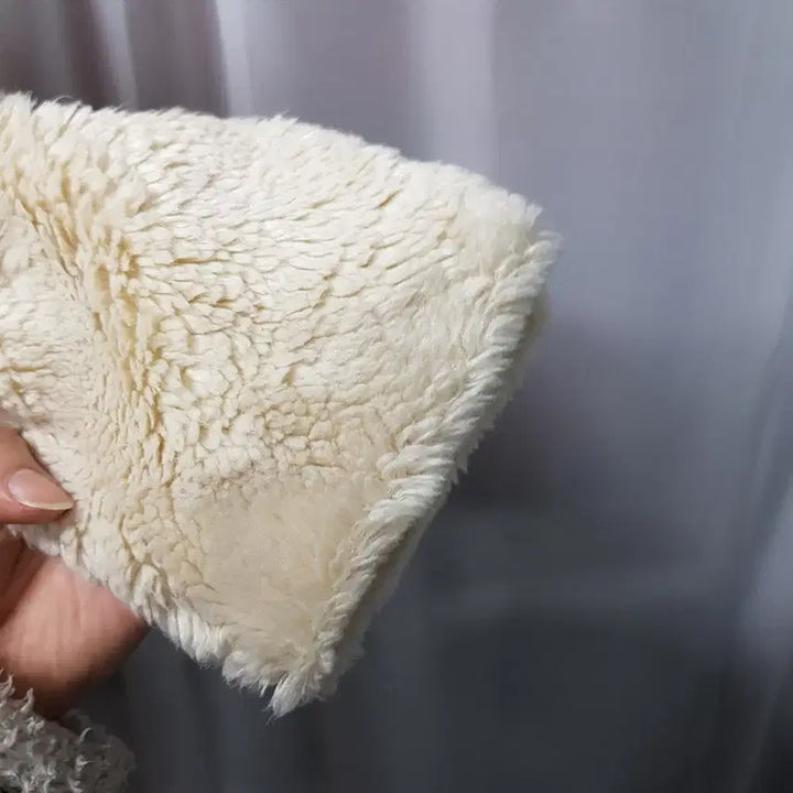 [BUNJANG] Long Faux Fur Coat / 빈티지 브이넥 오버핏 박시 양털 긴팔 롱 퍼 코트 여M C1153