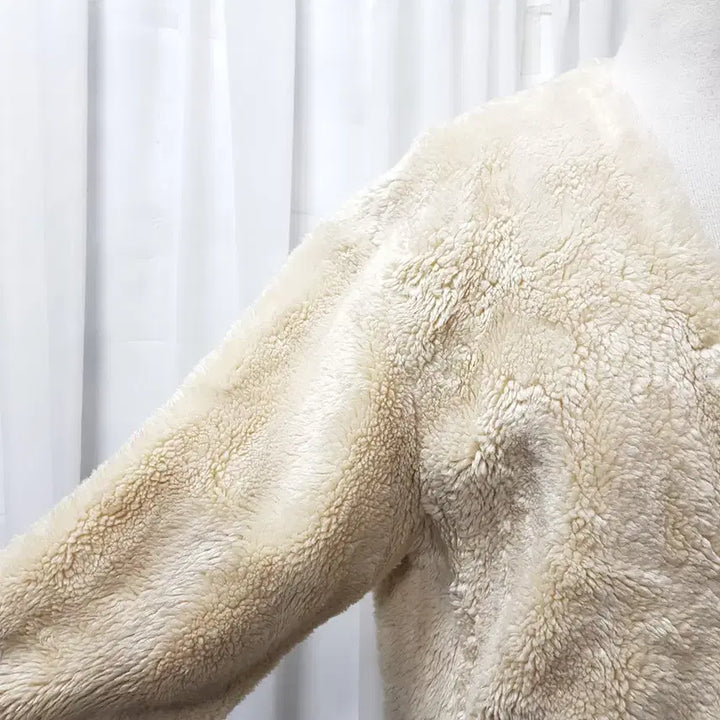 [BUNJANG] Long Faux Fur Coat / 빈티지 브이넥 오버핏 박시 양털 긴팔 롱 퍼 코트 여M C1153