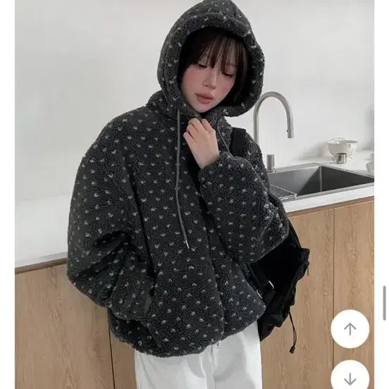 [BUNJANG] ANOTHERONE Dot Fleece Jacket / 애니원모어 도트 후리스