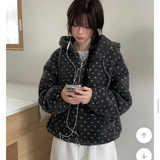 [BUNJANG] ANOTHERONE Dot Fleece Jacket / 애니원모어 도트 후리스