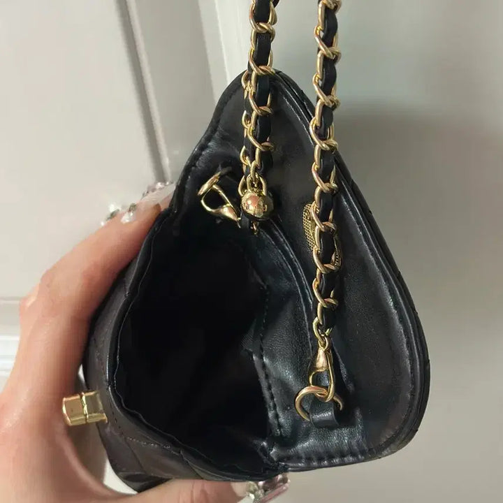 [BUNJANG] Black Quilted Mini Chain Bag / 블랙 퀼팅 미니 체인백
