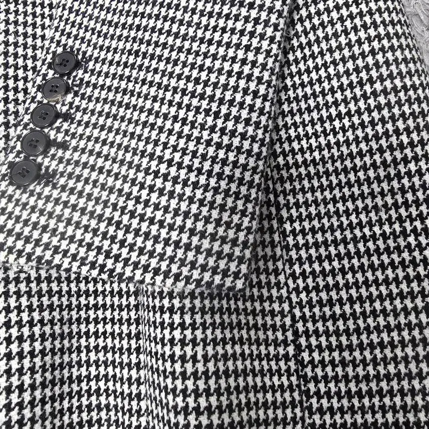 [BUNJANG] Blossom H Company Houndstooth Check Coat / 블러썸 에이치컴퍼니 코트 2(가슴47뒷기장74)
