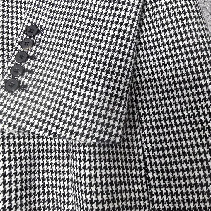 [BUNJANG] Blossom H Company Houndstooth Check Coat / 블러썸 에이치컴퍼니 코트 2(가슴47뒷기장74)
