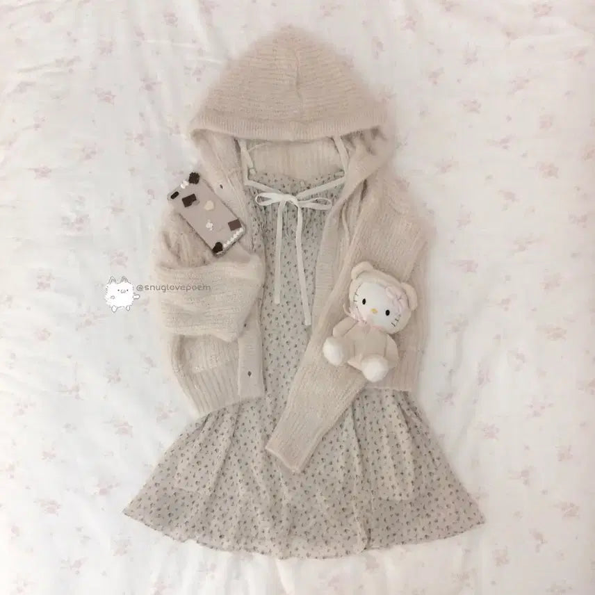 [BUNJANG] Snug Nyanko Hoodie Sweater Kuro Knit / 스너그 냥코후디스웨터 쿠로니트 서냥님 히메라떼갸루