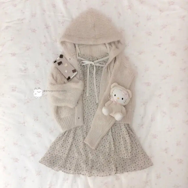 [BUNJANG] Snug Nyanko Hoodie Sweater Kuro Knit / 스너그 냥코후디스웨터 쿠로니트 서냥님 히메라떼갸루