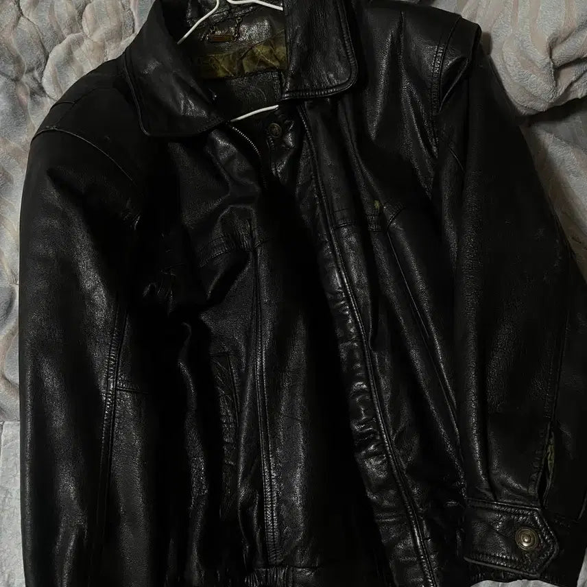 [BUNJANG] Vintage Real Leather Jacket / 빈티지 리얼 레더 자켓