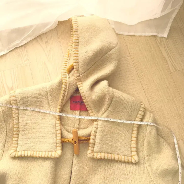 [BUNJANG] Knit Long Double Coat / 니트 롱 더블코트