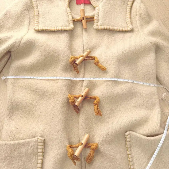 [BUNJANG] Knit Long Double Coat / 니트 롱 더블코트