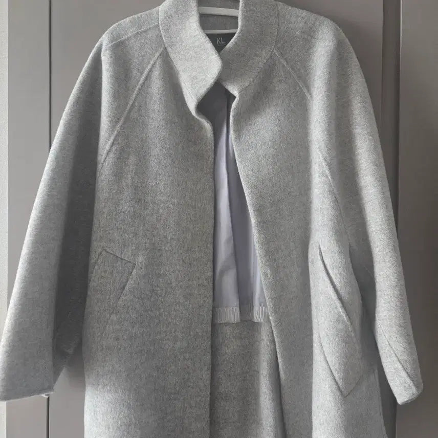 [BUNJANG] KL A-Line Half Wool Coat / KL 울코트 하프코트 A라인코트