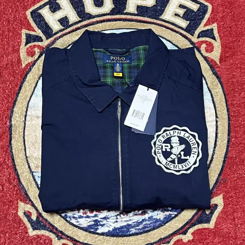 [BUNJANG] Polo Crest Print Canvas Jacket (XL) / [XL] 폴로 크레스트 프린트 캔버스 자켓