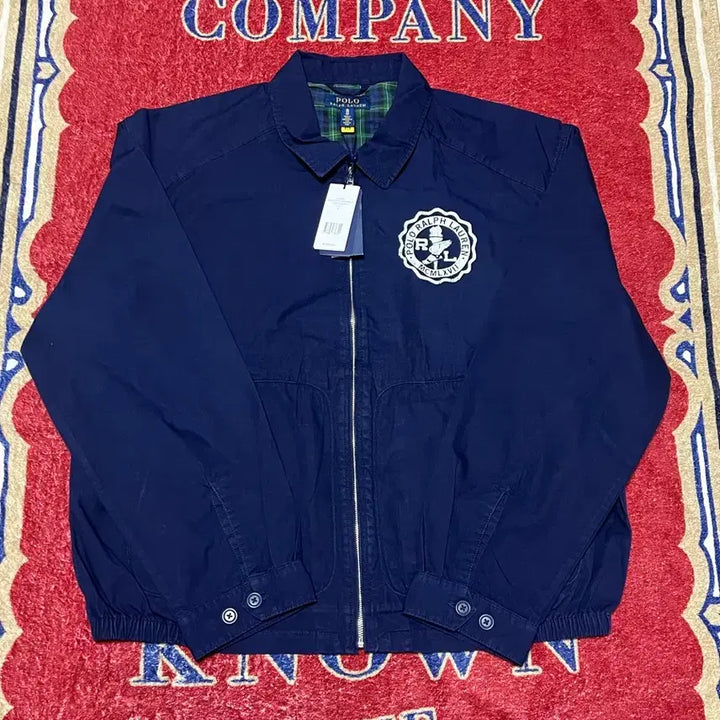 [BUNJANG] Polo Crest Print Canvas Jacket (XL) / [XL] 폴로 크레스트 프린트 캔버스 자켓
