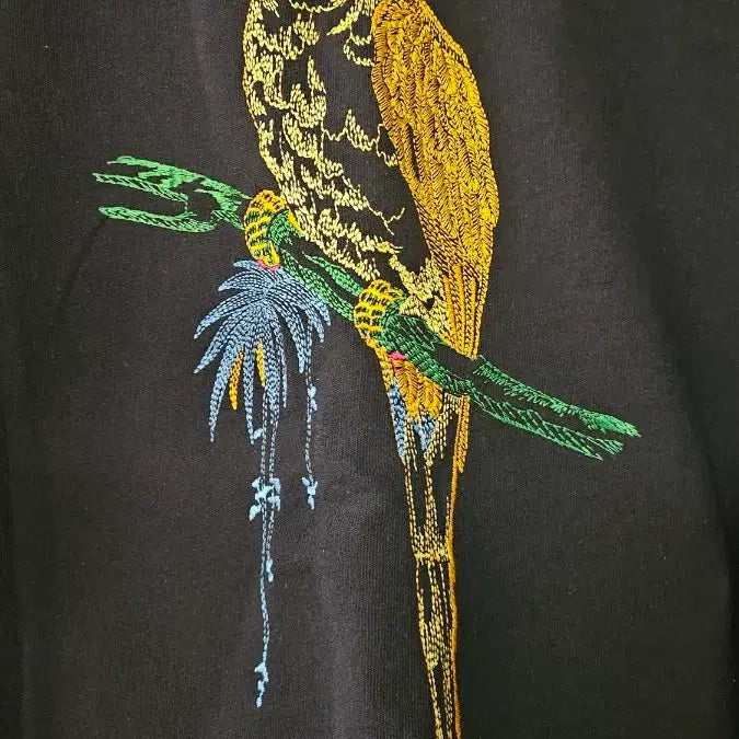 [BUNJANG] Bark Embroidered Sweatshirt 2XL / Bark 앵무새 자수 스웨트셔츠 2xl