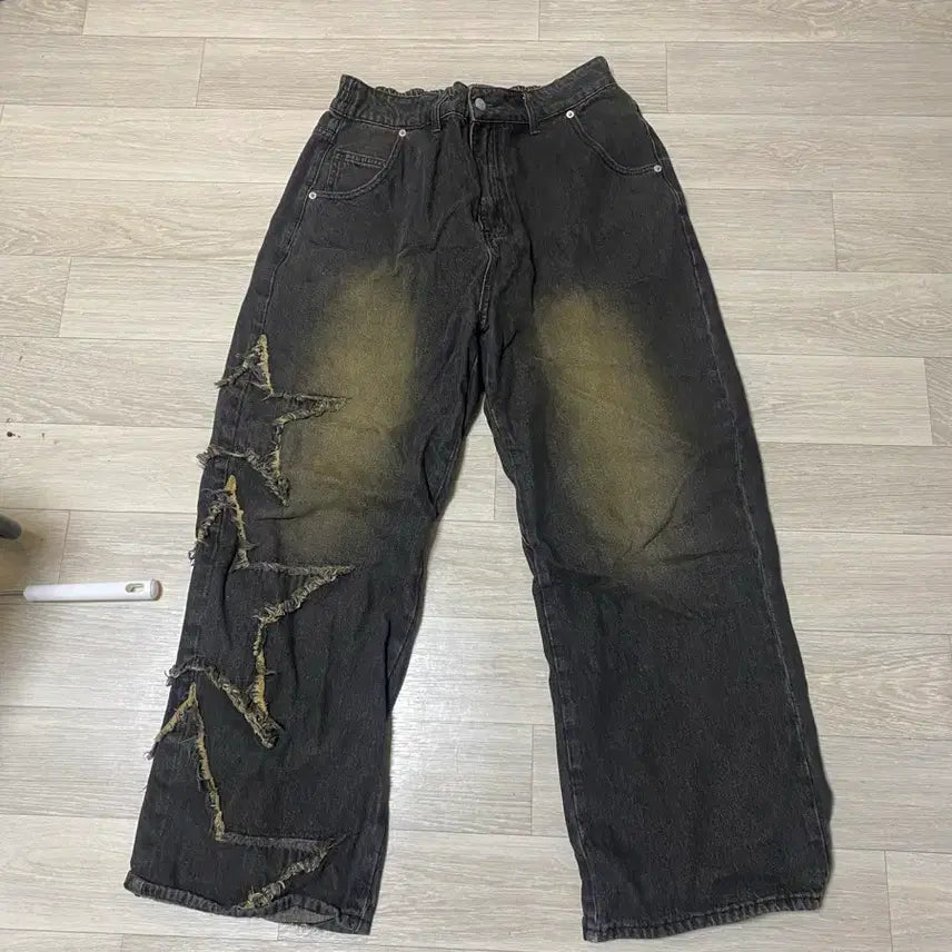 [BUNJANG] Xtonz Denim Pants / 엑스톤즈 별 데님 팬츠