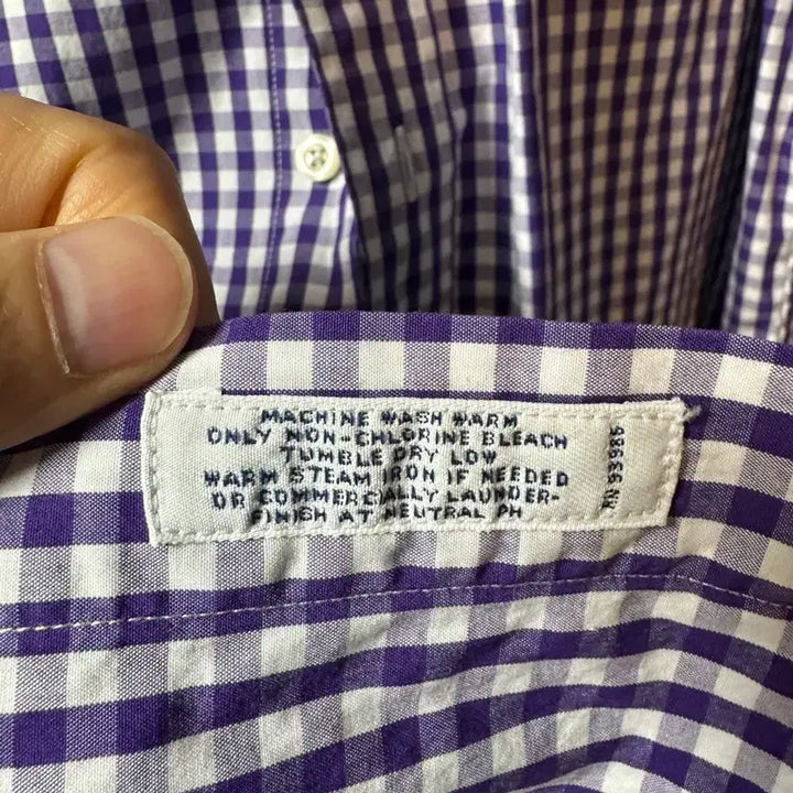 [BUNJANG] Brooks Brothers Gingham Check Dress Shirt / 브룩스 브라더스 100 깅엄 체크 드레스 셔츠 일본매장판
