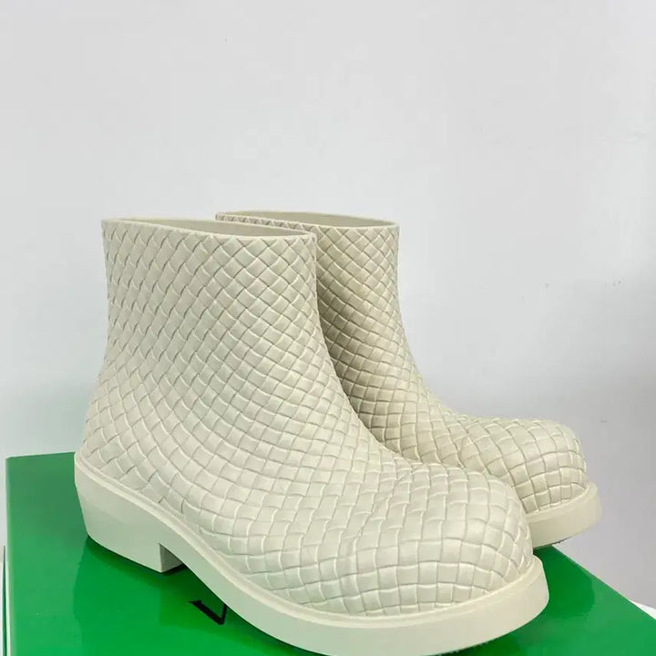 [BUNJANG] Bottega Veneta Fireman Ankle Boots SEA SALT / 새상품 보테가 베네타 파이어맨 앵클 부츠 장화 레인부츠