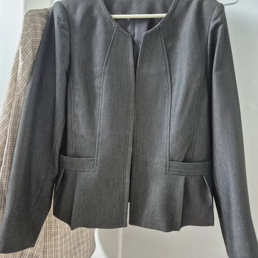 [BUNJANG] Gray Jacket and Skirt Set / 자켓 스커트 셋업