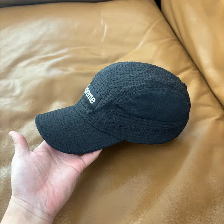 [BUNJANG] Supreme Camp Cap Seersucker Mesh Hat / 슈프림 캠프캡 모자 박스로고 21ss 시어서커 메쉬 블랙