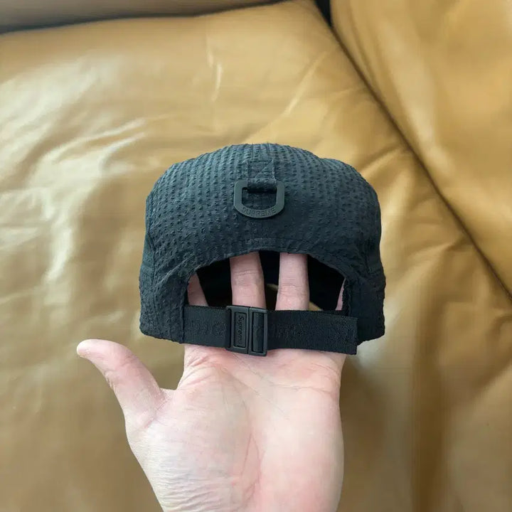 [BUNJANG] Supreme Camp Cap Seersucker Mesh Hat / 슈프림 캠프캡 모자 박스로고 21ss 시어서커 메쉬 블랙