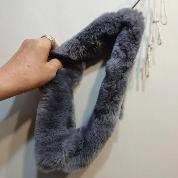 [BUNJANG] Fur Muffler Neck Warmer Gray / 퍼 머플러 넥워머 그레이   61095