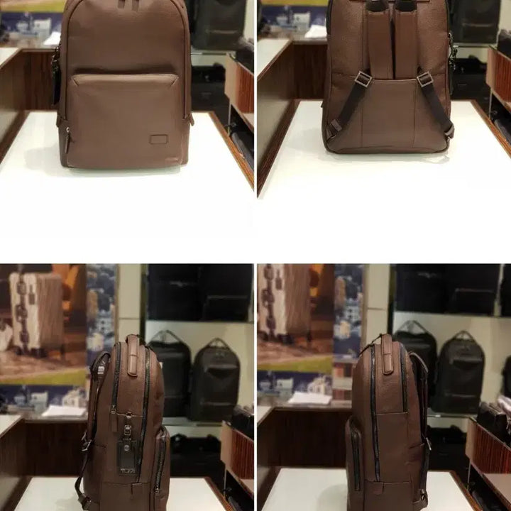[SOLD OUT] 투미 해리슨 웹스터 가죽 백팩 브라운 63023BP
