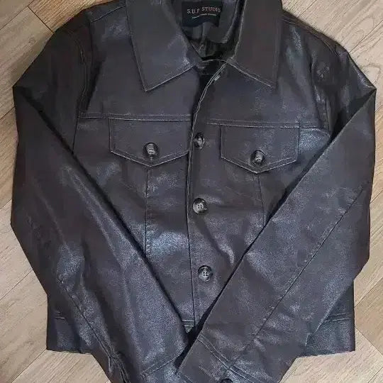[BUNJANG] Leather Jacket / 합성가죽 자켓