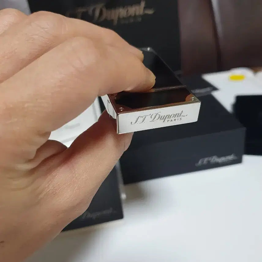 [BUNJANG] Dupont Line 2 CA16736 Black Lacquer Palladium Lighter / [백화점판] 듀퐁라이터 라인2 ca16736 블랙 래커 팔라듐 백금