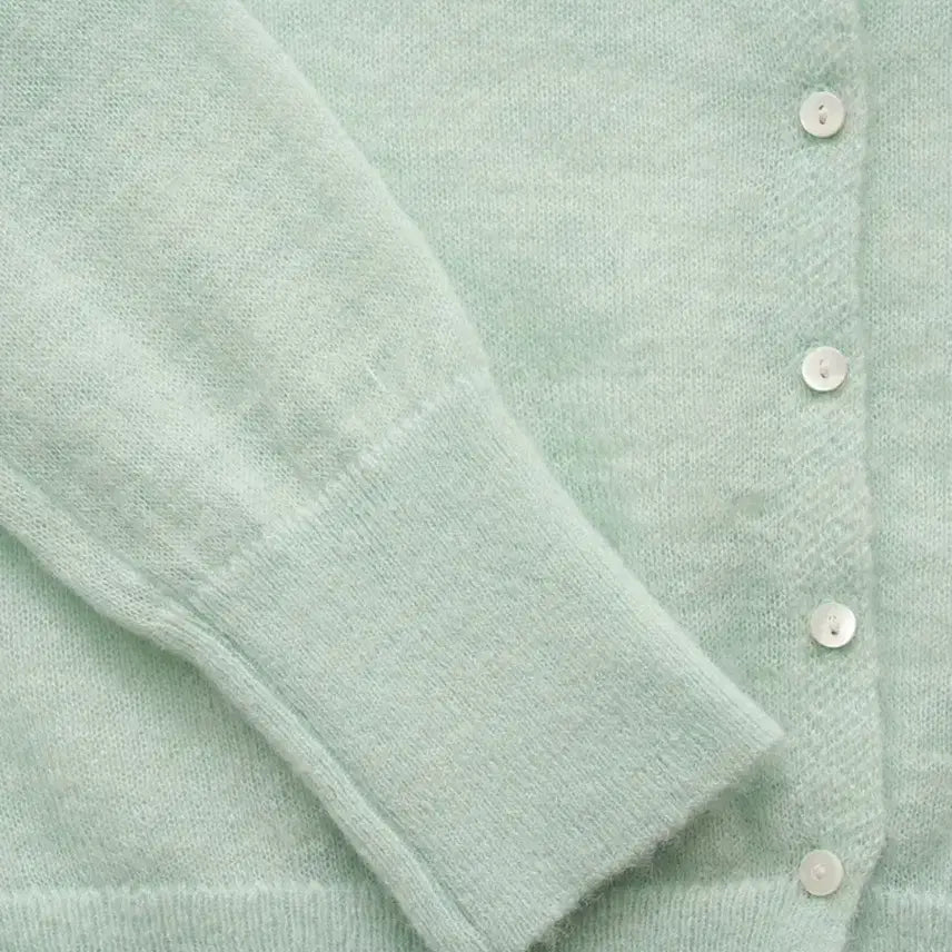 [BUNJANG] TheBarnett Mint Alpaca Knit Cardigan / (실사O) 더바넷 민트 알파카 니트 가디건