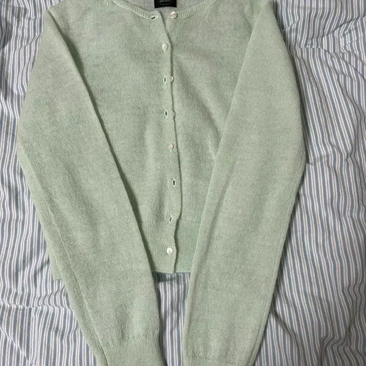 [BUNJANG] TheBarnett Mint Alpaca Knit Cardigan / (실사O) 더바넷 민트 알파카 니트 가디건