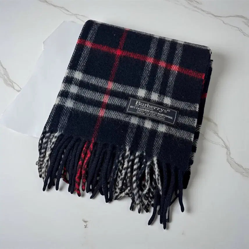[BUNJANG] Burberry Nova Check Cashmere &amp; Lambswool Scarf / 버버리 노바체크 캐시미어X램스울 머플러