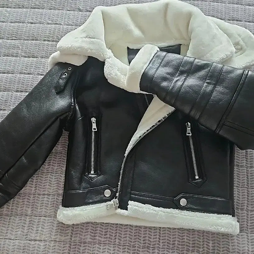 [BUNJANG] Double Collar Crop Mustang Jacket / 더블 칼라 크롭 무스탕 자켓, 판매합니다.