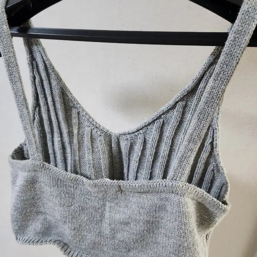 [BUNJANG] MONO J Knit Crop Top / MONO J 골지 니트뷔스티에