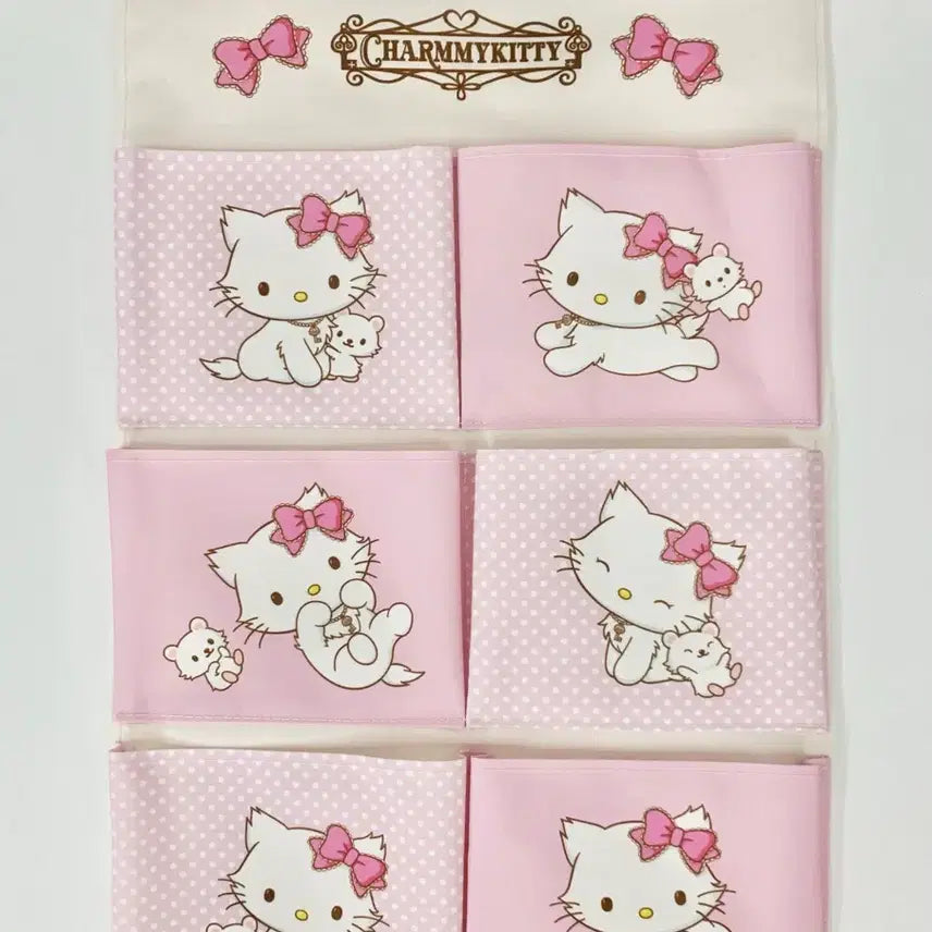 [BUNJANG] Sanrio Hello Kitty Wall Pocket Pouch / [예약]산리오 헬로키티 챠미kt 핑크 월포켓 벽걸이 파우치 수납 포켓