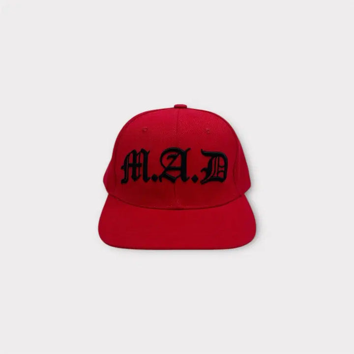 [BUNJANG] Surgical Steel M.A.D Big Embroidery Snapback Red / 써지컬 스틸 M.A.D 빅 자수 스냅백 레드 (1688)