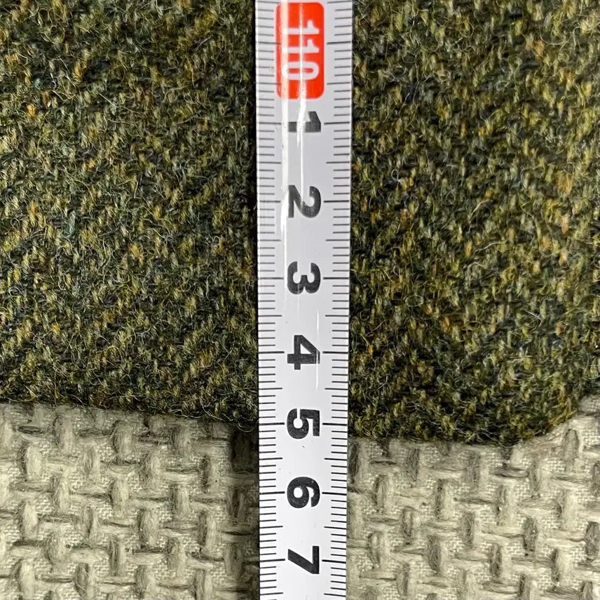 [BUNJANG] Wool 100% Khaki Herringbone Double Long Coat / 울100% 카키 헤링본 롱코트 / 클래식 더블 코트