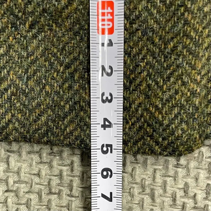 [BUNJANG] Wool 100% Khaki Herringbone Double Long Coat / 울100% 카키 헤링본 롱코트 / 클래식 더블 코트
