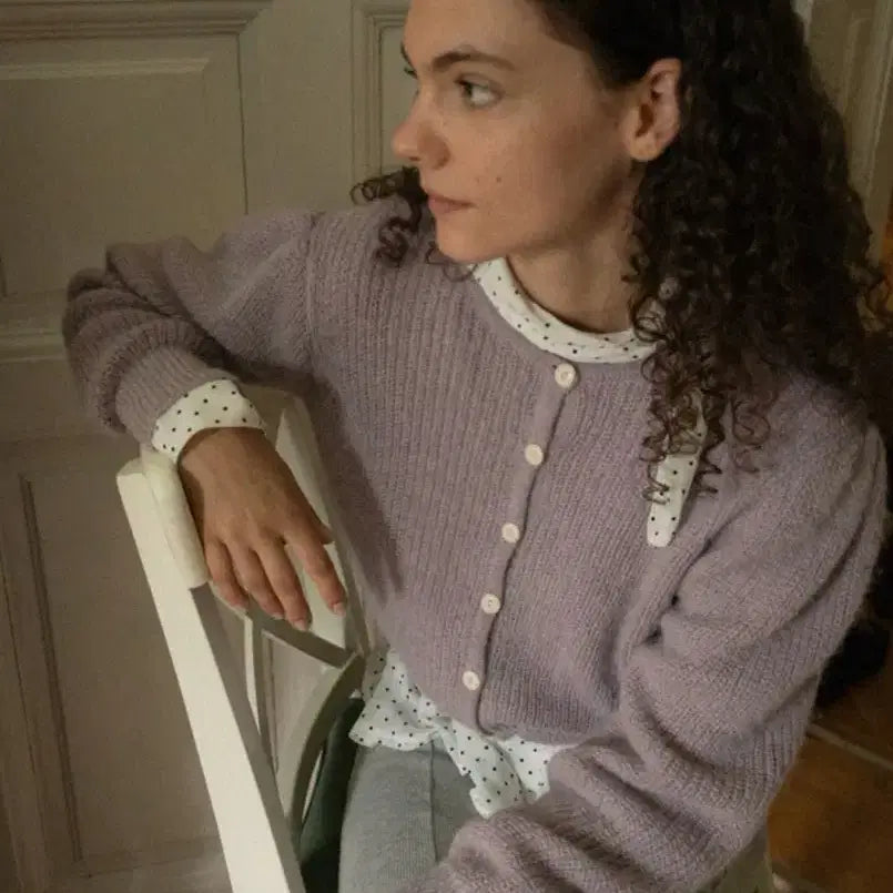 [BUNJANG] Without Summer Dot Scarf Blouse Ivory / (새상품)위드아웃썸머 도트 스카프 블라우스 땡땡이 셔츠 아이보리