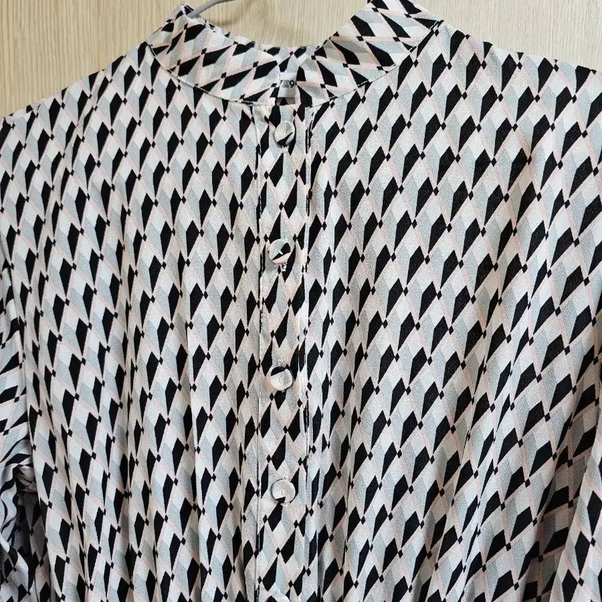 [BUNJANG] Long Sleeve Patterned Maxi Dress / 여성 긴팔 원피스