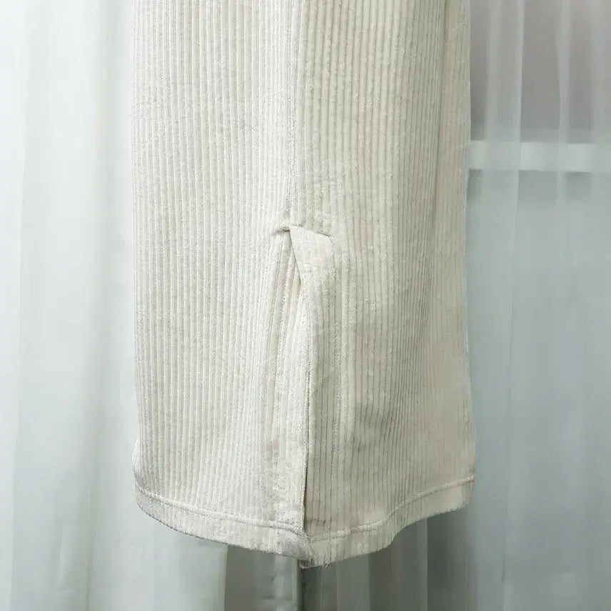 [SOLD OUT] 빈티지 밴딩 페미닌 H라인 트임 골지 니트 롱 스커트 여M C1168
