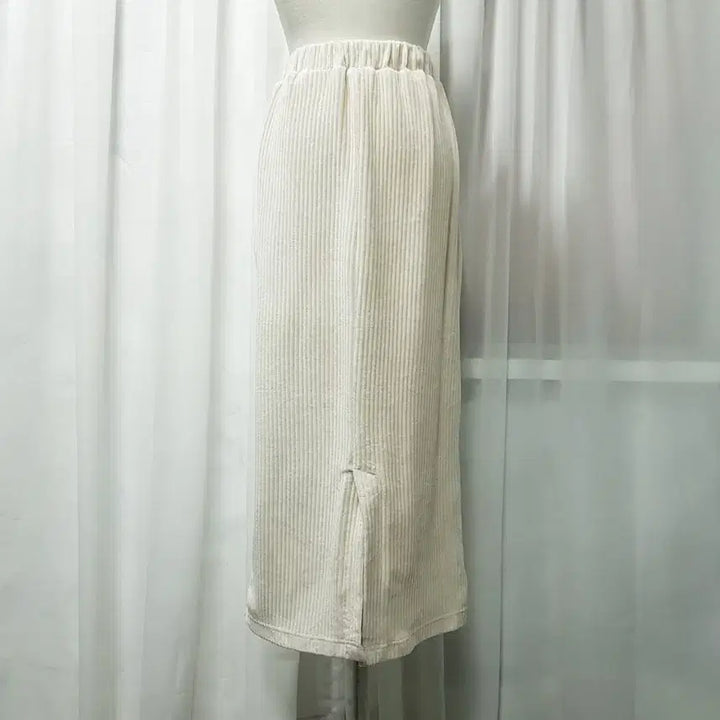 [SOLD OUT] 빈티지 밴딩 페미닌 H라인 트임 골지 니트 롱 스커트 여M C1168
