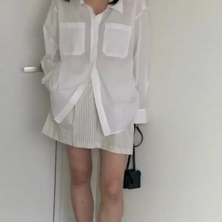 [BUNJANG] Ged Long Sleeve Shirt White / 게드 롱 슬리브 셔츠 화이트