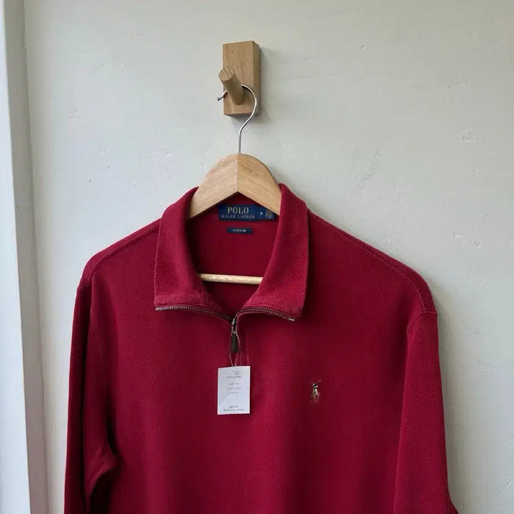 [BUNJANG] Polo Ralph Lauren Red Half-Zip Knit Sweater / 15816 - 폴로 랄프로렌 레드 반집업 니트