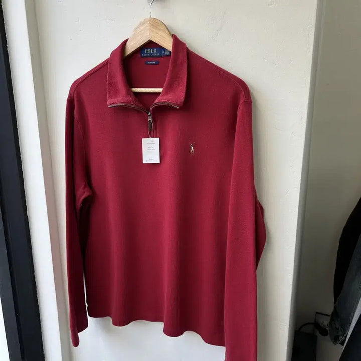 [BUNJANG] Polo Ralph Lauren Red Half-Zip Knit Sweater / 15816 - 폴로 랄프로렌 레드 반집업 니트
