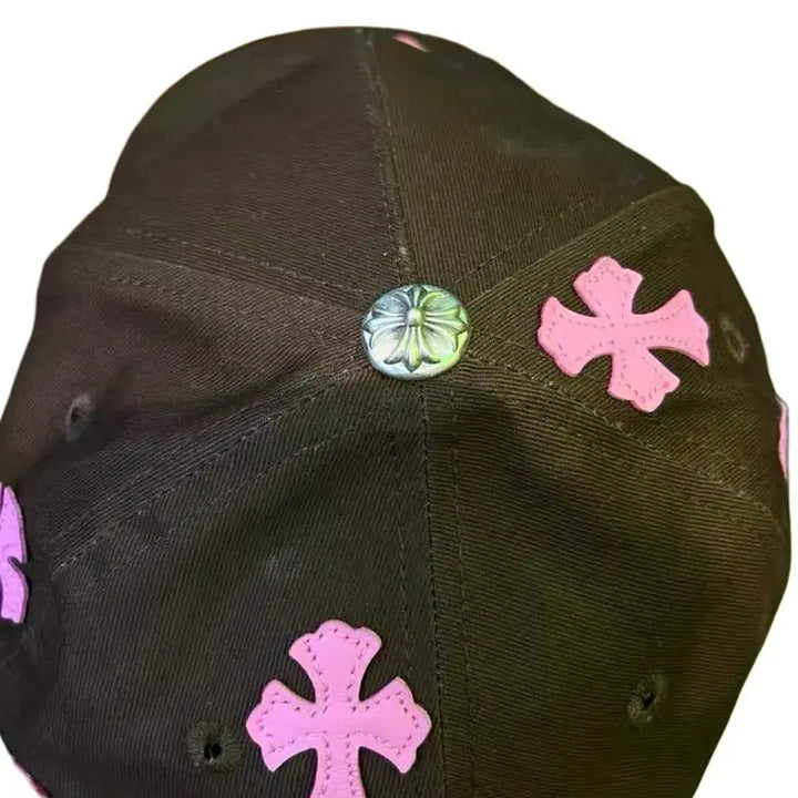 [BUNJANG] Chrome Hearts Cross Patch Cap / 크롬하츠 크로스 패치 브라운 핑크 캡 모자