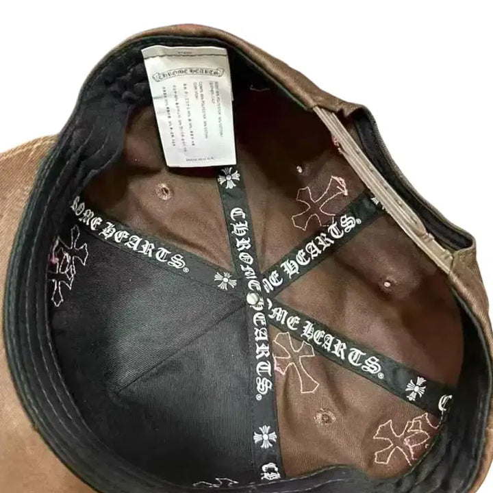 [BUNJANG] Chrome Hearts Cross Patch Cap / 크롬하츠 크로스 패치 브라운 핑크 캡 모자