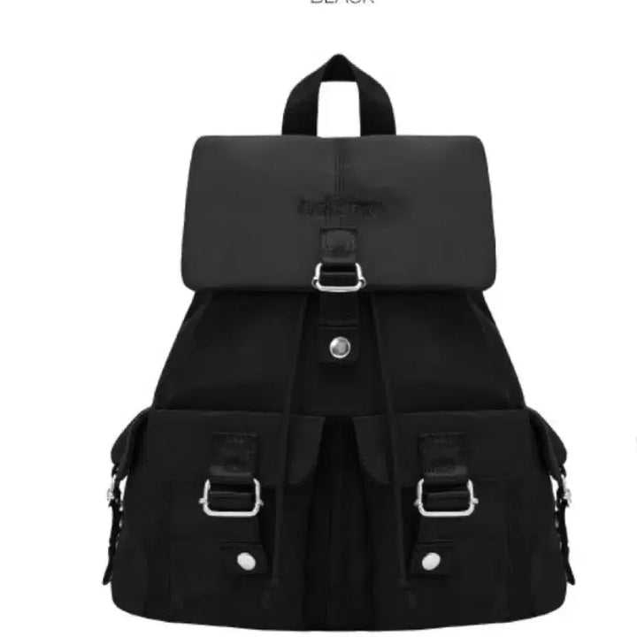 [BUNJANG] Letterary Pocket Backpack Black / 레터리 포켓 백팩 블랙